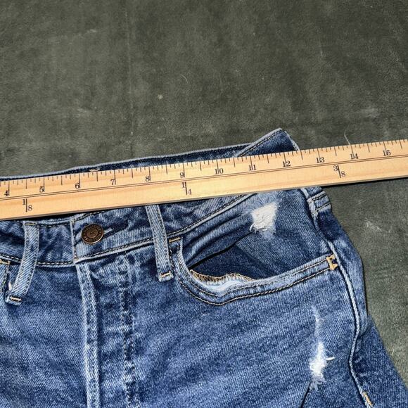 Hollister Ultra High-Rise Vintage Straight Jeans Womens 5R Blue Denim Distressed - Picture 8 of 9